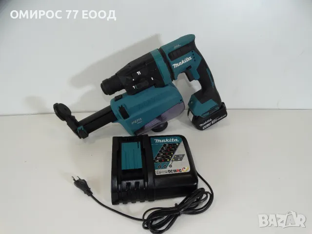 Makita DHR 182 + DX05 - Перфоратор с прахосмукачка - 1.7 J, снимка 1