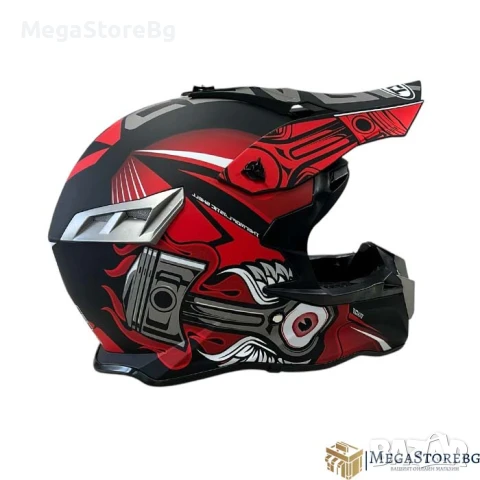 Кросова каска 188 - размер M - Matt Black/Red, снимка 3 - Аксесоари и консумативи - 50527214