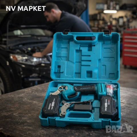 Комплект акумулаторна ножица 3" и резервен нож 36V 8A, снимка 2 - Градинска техника - 53843307