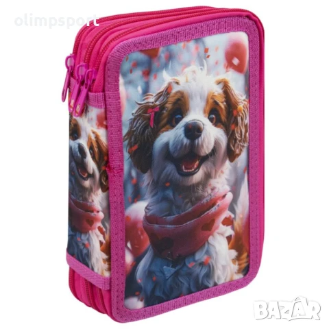 Несесер ученически, шит, с 3 отделения, всяко от които разполага с цип за затваряне. , снимка 3 - Ученически пособия, канцеларски материали - 51376856