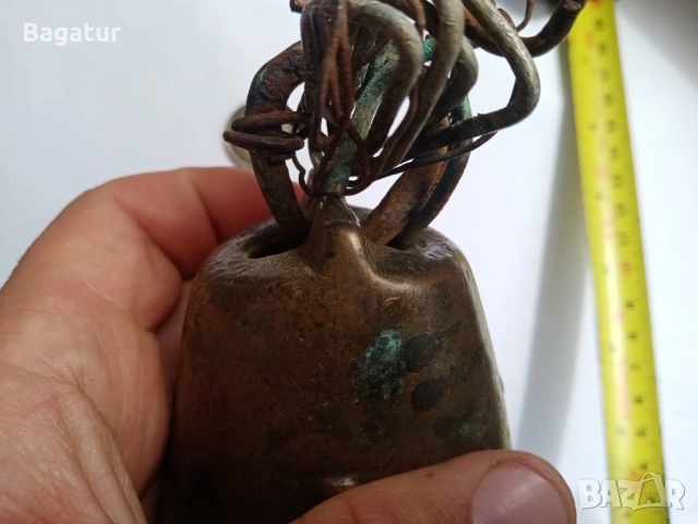 Стар бронзов чан ,голям,тюмбелек,хлопка,звънец,, снимка 8 - Антикварни и старинни предмети - 54204840