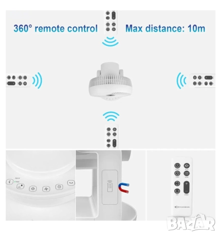 Настолен вентилатор за циркулация на въздуха. , снимка 5 - Вентилатори - 52859909