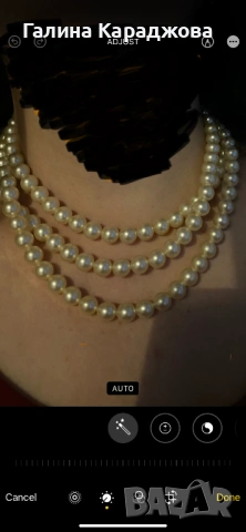 Огърлица с изкуствени перли тройна , снимка 6 - Колиета, медальони, синджири - 54092034