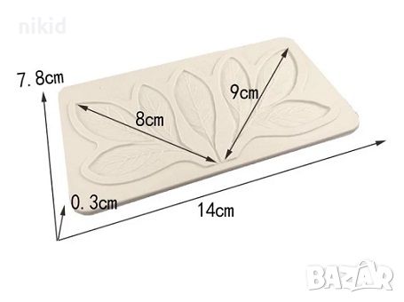 Листо листа божур силиконов молд форма декорация торта фондан украса шоколад гипс, снимка 2 - Форми - 25719879