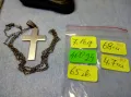 СТИЛЕН СРЕБЪРЕН КРЪСТ МАТИРАНО СРЕБРО 925 сФИНА СТАРА СРЕБЪРНА ВЕРИЖКА СРЕБРО 950 РЪЧНА РАБОТА 40024, снимка 5