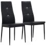 vidaXL Трапезни столове, 2 бр, черни, изкуствена кожа и извито дърво(SKU:246187, снимка 1 - Столове - 45852321