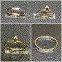Халка пръстен златни 14 карата 585 бяло залто gold prasten halka , снимка 2