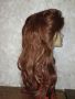 Дълга кестенява чуплива перука, снимка 1 - Аксесоари за коса - 45088416