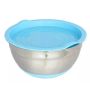 Иноксова купа- басан с капак и силиконово дъно,Синя -28х14см. , 4л., снимка 1 - Съдове за готвене - 45469950
