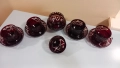 Кристален сервиз червен кристал , снимка 4