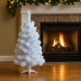 Елегантна елха в бял и син цвят 60 см – Стилна празнична декорация, снимка 4
