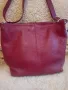 Червена италианска чанта естествена кожа , снимка 7