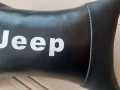 ТОП Цена за 2бр-10.22 евро кожени възглавнички с лого и надпис Джип Jeep , снимка 3