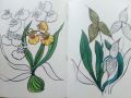 Книжка за оцветяване "Орхидеи" - Издателство "Малыш" - 1985г, снимка 3