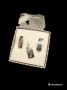 Сребърен комплект обеци с медальон с подаръчна кутийка, снимка 4