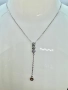 Сребърно колие с мойсанит (диамант) 0.4к, снимка 5