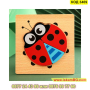 Детски дървен пъзел Lady Bug с 3D изглед и размери 14.5 х 15.4 см. - модел 3469 - КОД 3469 , снимка 1 - Игри и пъзели - 45010604