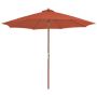 vidaXL Градински чадър с дървен прът, 300 см, теракота)SKU:44498, снимка 1 - Градински мебели, декорация  - 45673854
