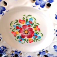 Синя чиния с цветя (Vestal?), снимка 2 - Декорация за дома - 45147857