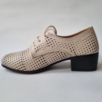 Дамски обувки от естествена кожа на нисък ток , снимка 3 - Дамски обувки на ток - 45355232