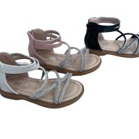 Детски сандали за момиче с велкро закопчаване и бестящ акцент, снимка 3 - Детски сандали и чехли - 45225293