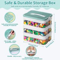DoubleCare прозрачна кутия за съхранение на детски играчки, с капаци, 3 нива, 42 отделения, снимка 8 - Други - 45484386