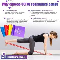 COFOF Стреч ленти за упражнения: Идеални за йога, пилатес и силов тренинг, снимка 2 - Йога - 45211152