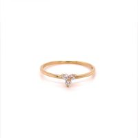 Златен дамски пръстен 1,02гр. размер:56 14кр. проба:585 модел:20061-1, снимка 1 - Пръстени - 45481529