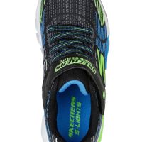 Skechers - Спортни обувки Flex-Glow Elite с LED светлини, Лайм, Син, Черен, 28.5 EU, снимка 5 - Детски маратонки - 45335016