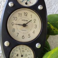 Часовник с барометър, термометър и влагомер , снимка 3 - Стенни часовници - 45012435