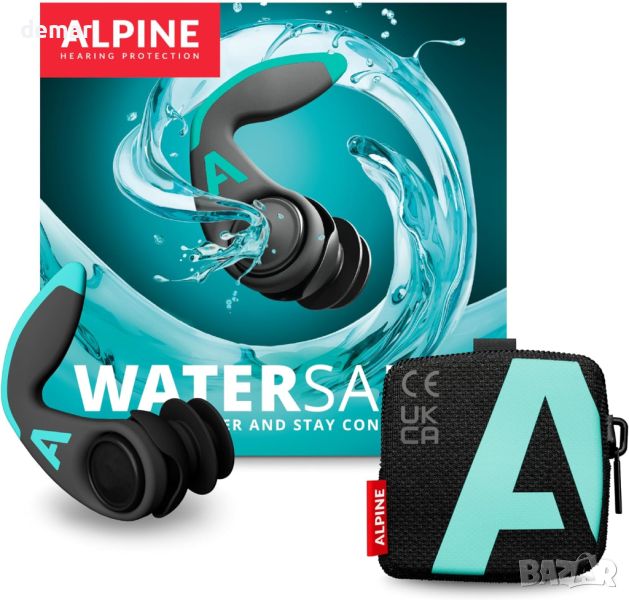 Alpine WaterSafe Pro – Тапи за уши за сърф и плуване за възрастни – Многократна употреба, снимка 1