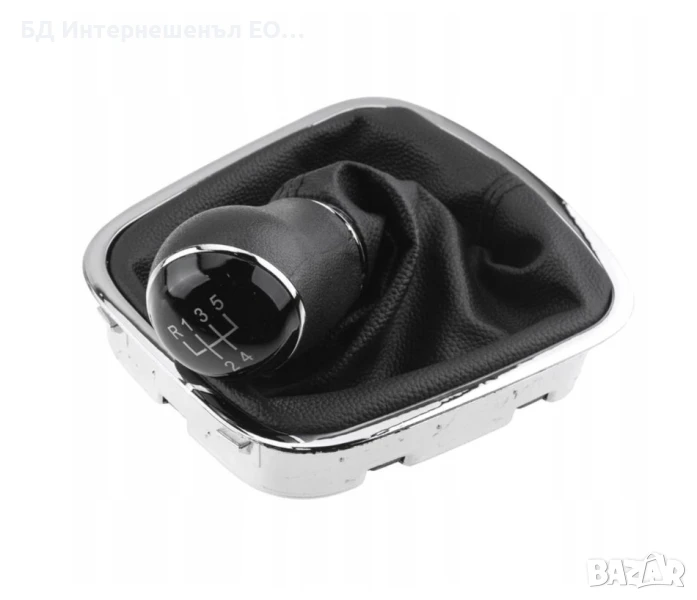 Топка за скоростен лост с маншон VW, Polo 6R, 5 скорости, С Хром Рамка, снимка 1