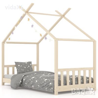 vidaXL Рамка за детско легло, бор масив, 70x140 см(SKU:283364, снимка 1