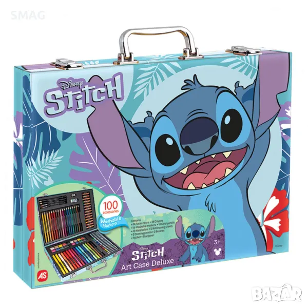 Комплект за рисуване Стич Disney Stitch Painting Case със 100 аксесоара S_1251814, снимка 1