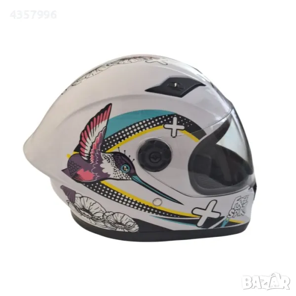 Детска Каска, За момичета, PA1020, Бял гланц, снимка 1