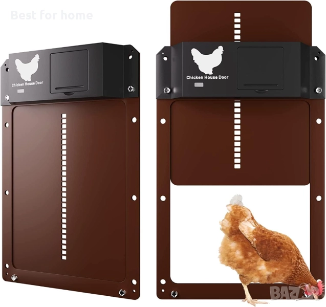 Автоматична врата за кокошарник със светлинен сензор, снимка 1