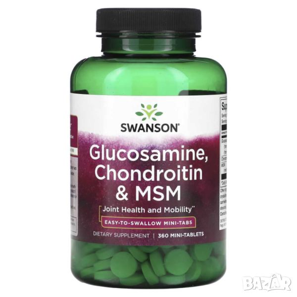 Swanson Глюкозамин, хондроитин и MSM, 360 таблетки, снимка 1