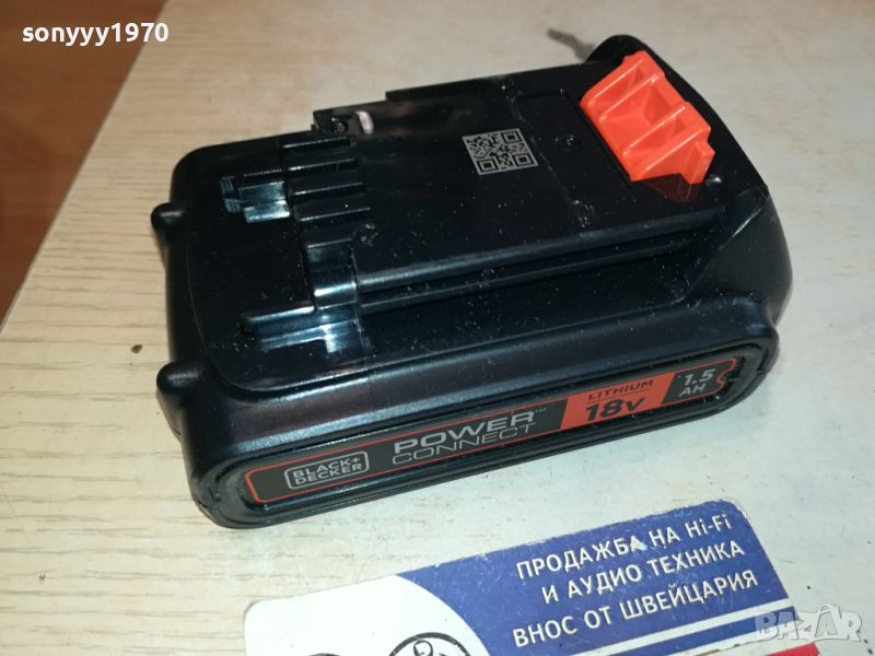 BLACK+DECKER 18V 1,5AH-LITHIUM BATTERY PACK 1004240812, снимка 1