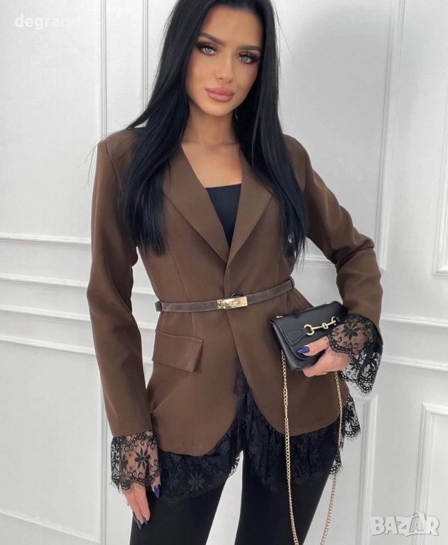 Елегантно дамско сако с дантела , снимка 1