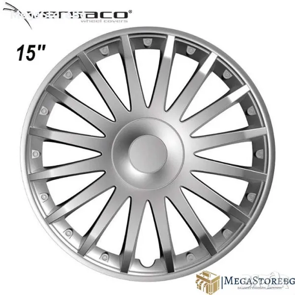 Тасове за джанти 15'' Versaco Crystal Silver, снимка 1