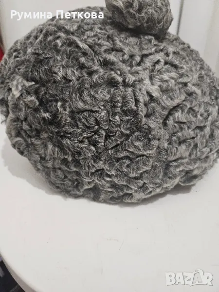 Маркова шапка с ест. заешки косъм, снимка 1