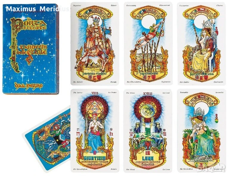 Tarocco delle Stelle Tavaglione La Forza Celeste Taro Таро , снимка 1