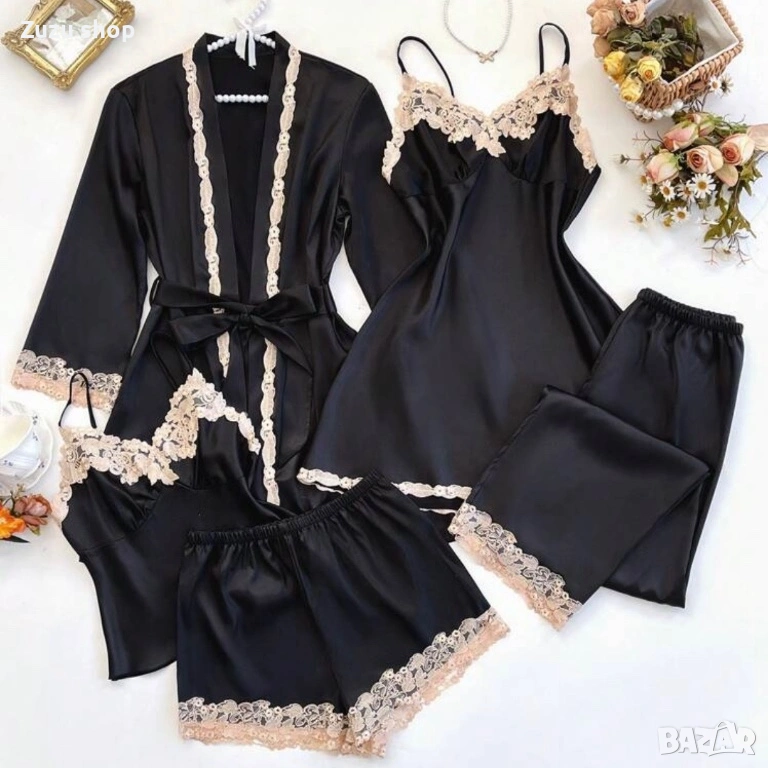 Комплект нощница от 5 части, налична в различни цветове, снимка 1