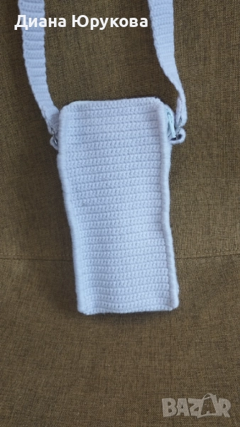 Дамска плетена чанта за телефон, снимка 1