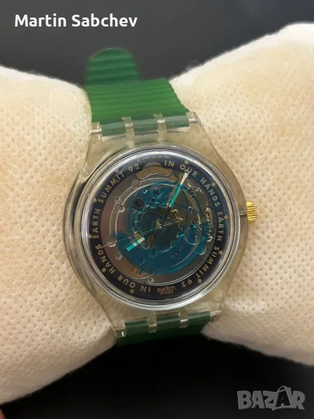 Swatch Automatic Часовник IN OUR HANDS Earth Summit 1991 SAK102 Нов, снимка 1