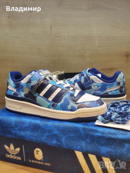 adidas Bape 30th Anniversary Blue Camo Мъжки Обувки 41 EUR+ Кутия, снимка 1