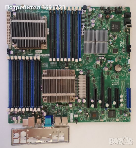 Сървърно дъно Supermicro X8DTN+ s 2 бр. Xeon E5620 Процесора, снимка 1