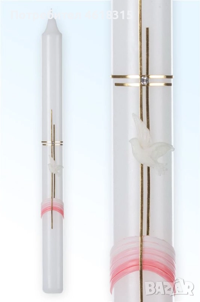 О'Candles Ритуална Бутикова Свещ За Кръщене, Сватба, Причастие, снимка 1