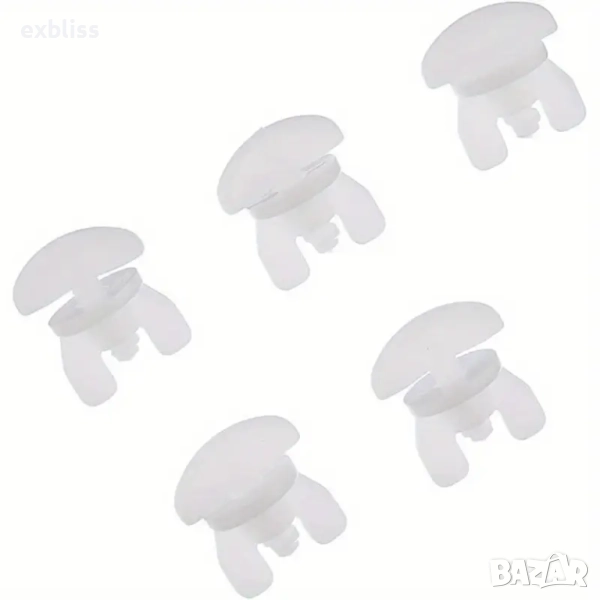 Ограничители за релса за пердета 10бр., снимка 1