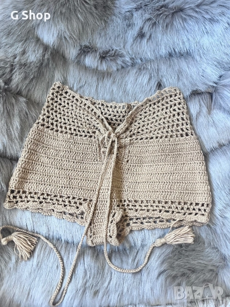 Дамски памучни панталонки плетени, снимка 1